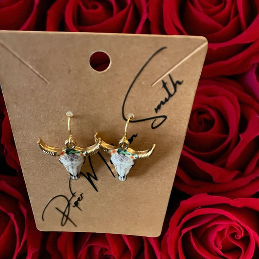Caring Anti-Bullying Bull Head Earrings