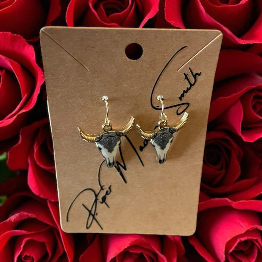 Courage Anti-Bullying Bull Head Earrings