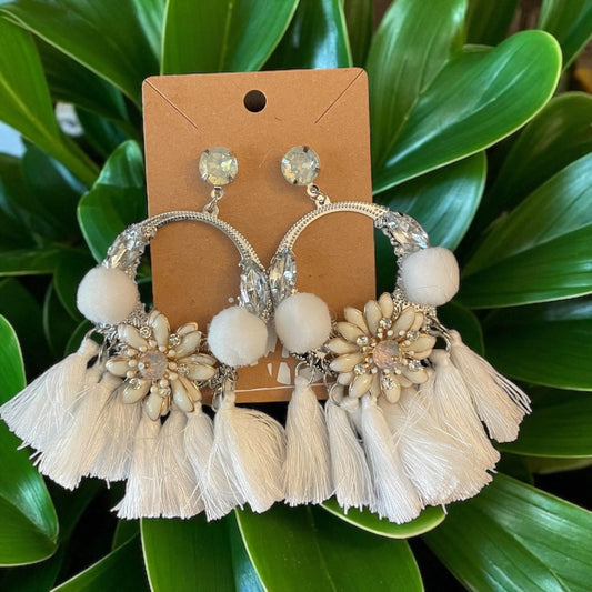Crown Bohemian Tassel Earrings