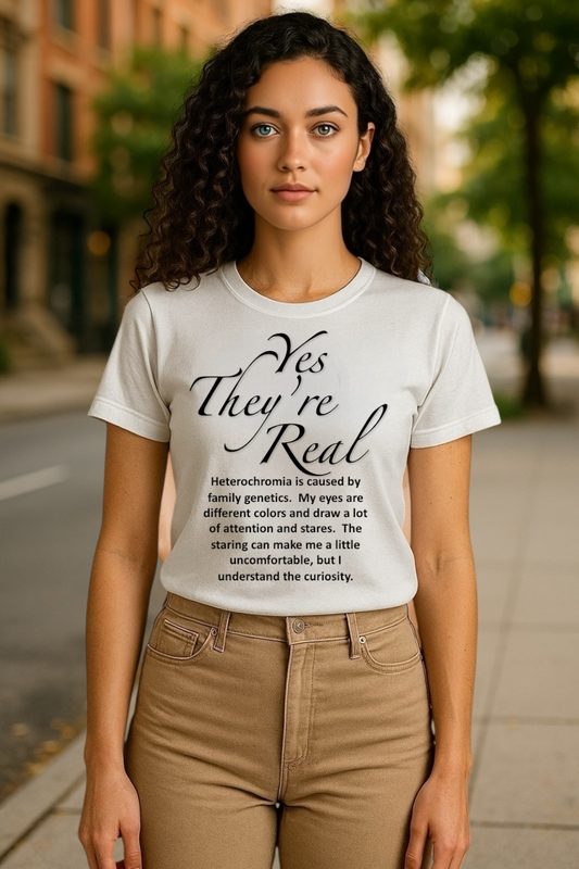 Cheerful Heterochromia T-shirt meaning